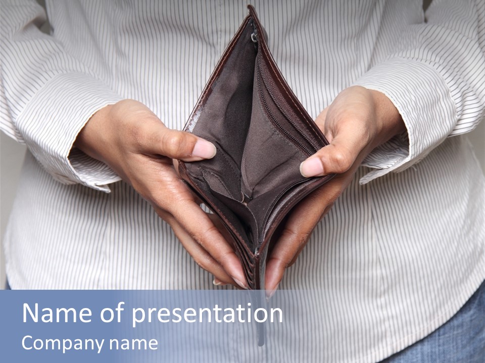Problem Purse Wallet PowerPoint Template