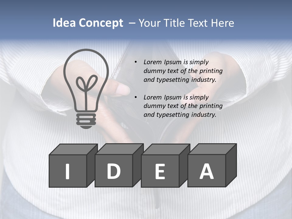 Problem Purse Wallet PowerPoint Template