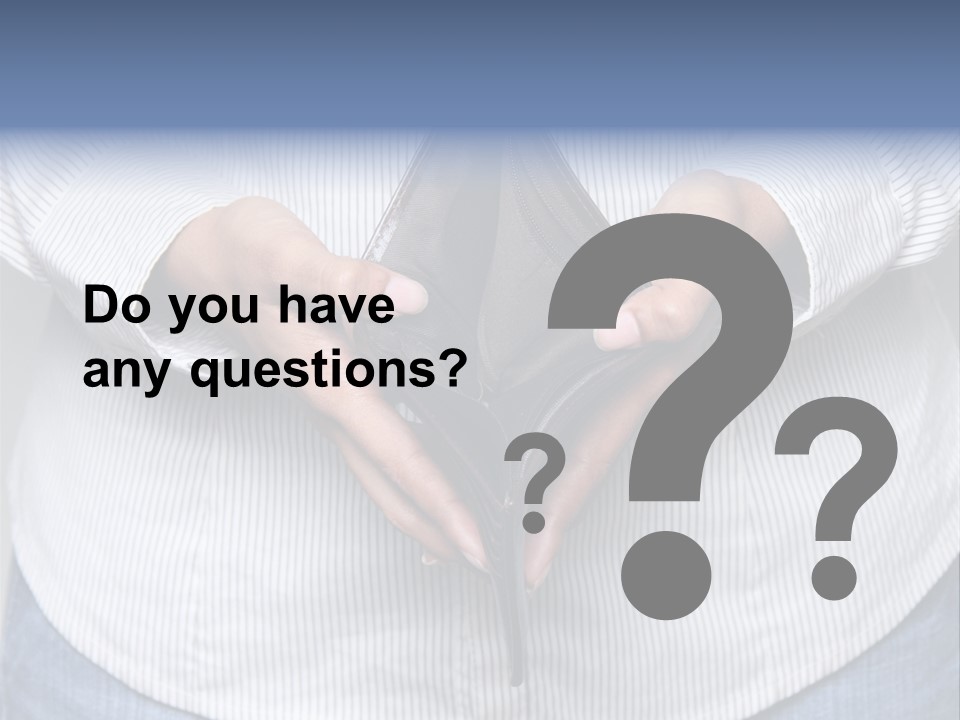 Problem Purse Wallet PowerPoint Template