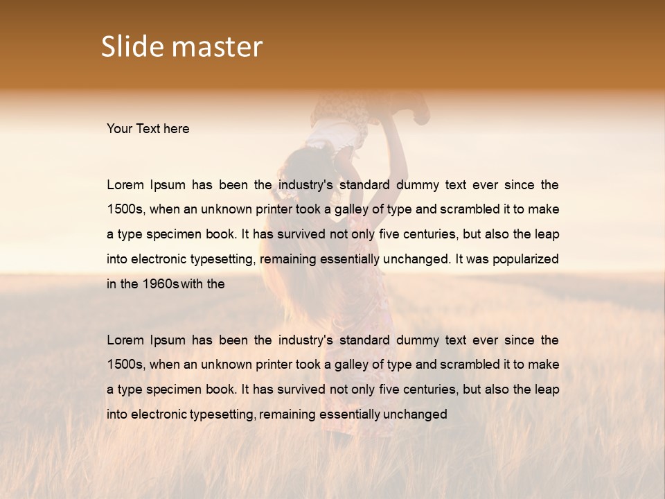 Mother Wheat Happy PowerPoint Template