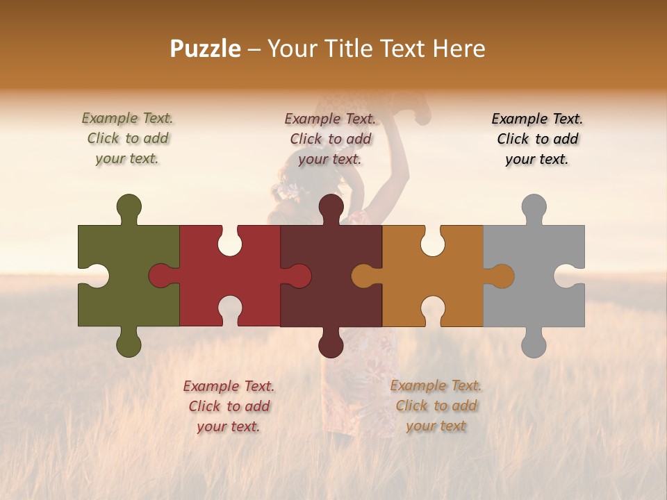 Mother Wheat Happy PowerPoint Template