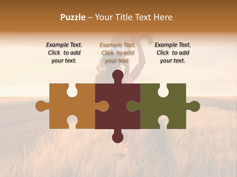 Mother Wheat Happy PowerPoint Template