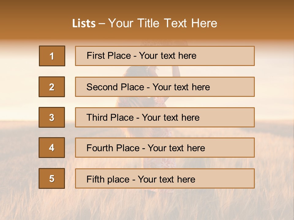 Mother Wheat Happy PowerPoint Template