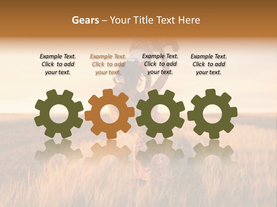 Mother Wheat Happy PowerPoint Template