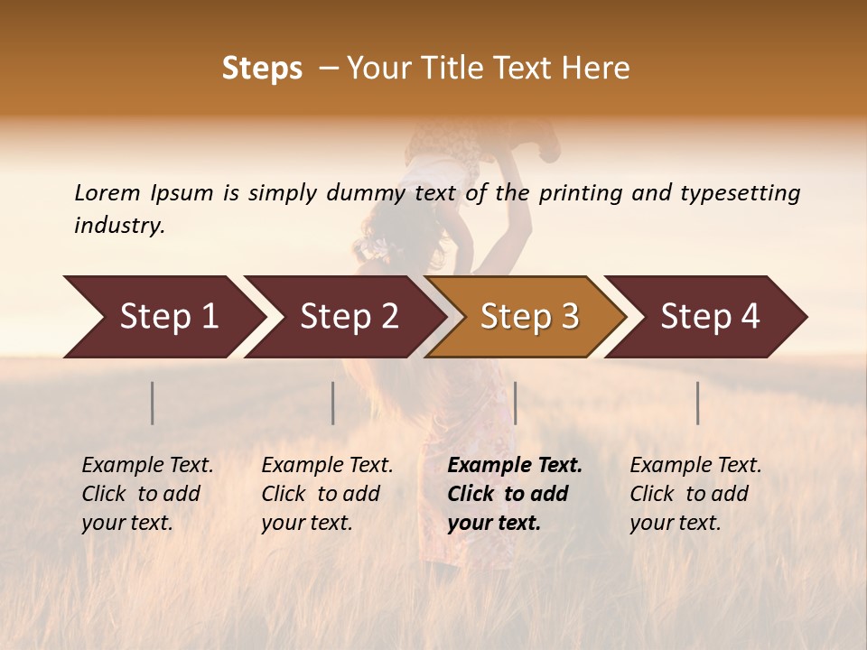 Mother Wheat Happy PowerPoint Template
