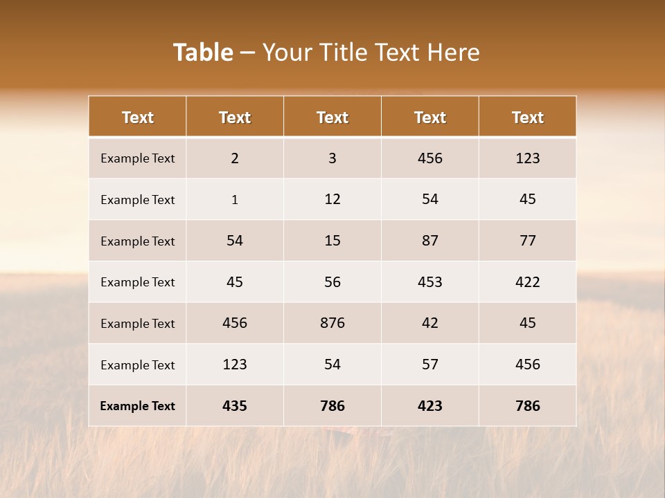 Mother Wheat Happy PowerPoint Template