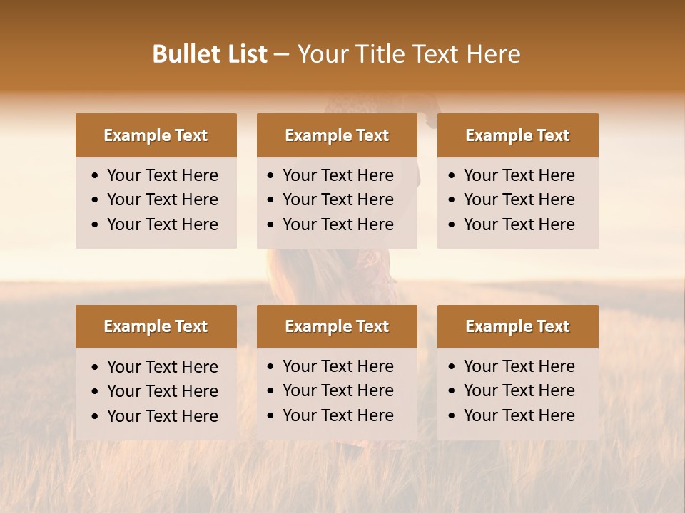 Mother Wheat Happy PowerPoint Template