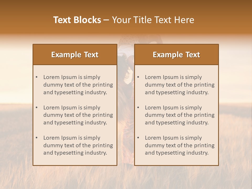 Mother Wheat Happy PowerPoint Template