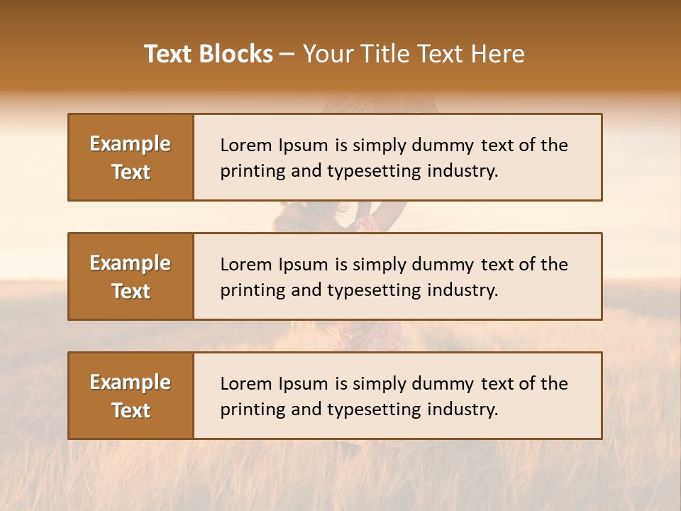 Mother Wheat Happy PowerPoint Template