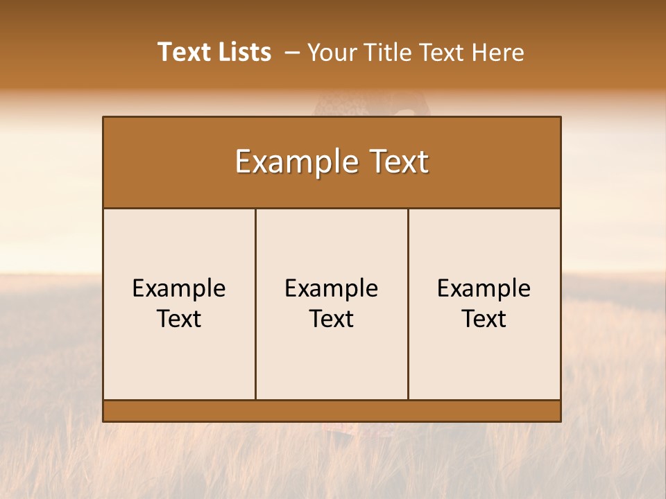 Mother Wheat Happy PowerPoint Template