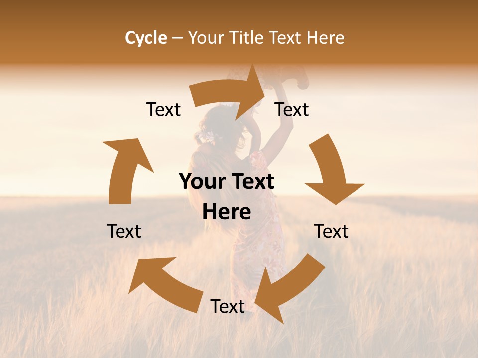 Mother Wheat Happy PowerPoint Template