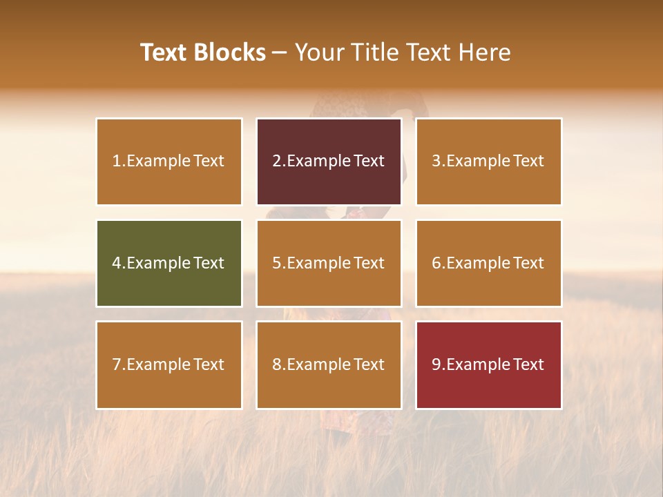 Mother Wheat Happy PowerPoint Template