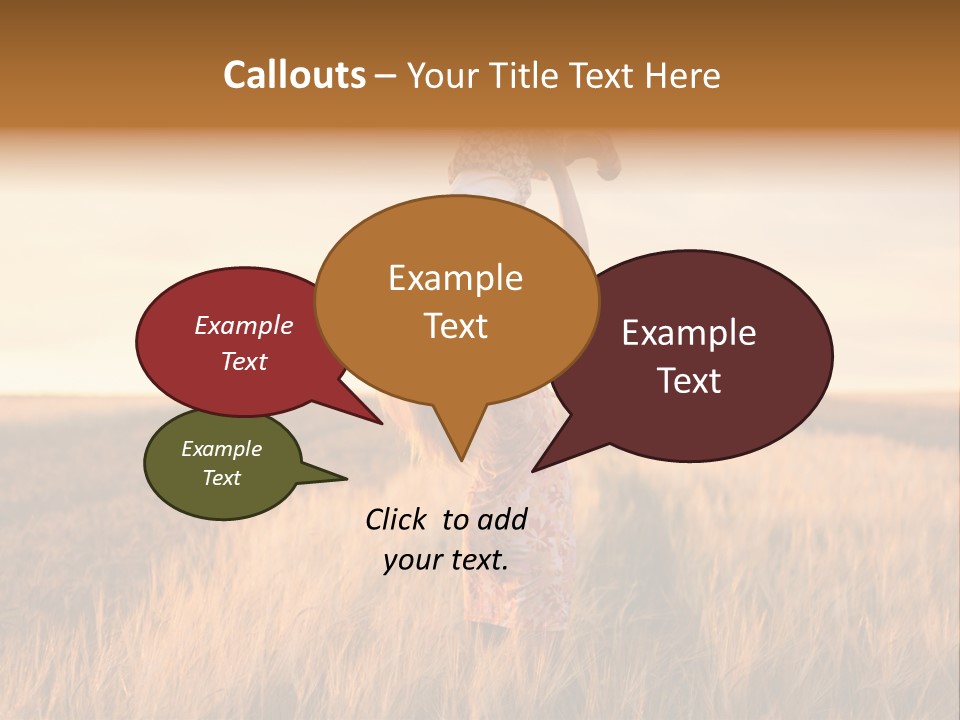 Mother Wheat Happy PowerPoint Template