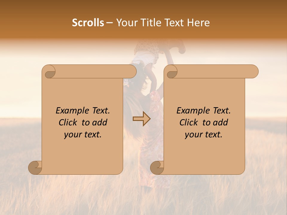 Mother Wheat Happy PowerPoint Template