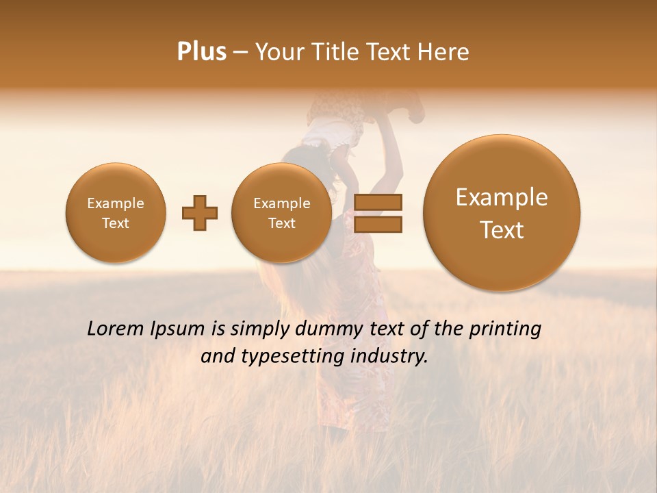 Mother Wheat Happy PowerPoint Template