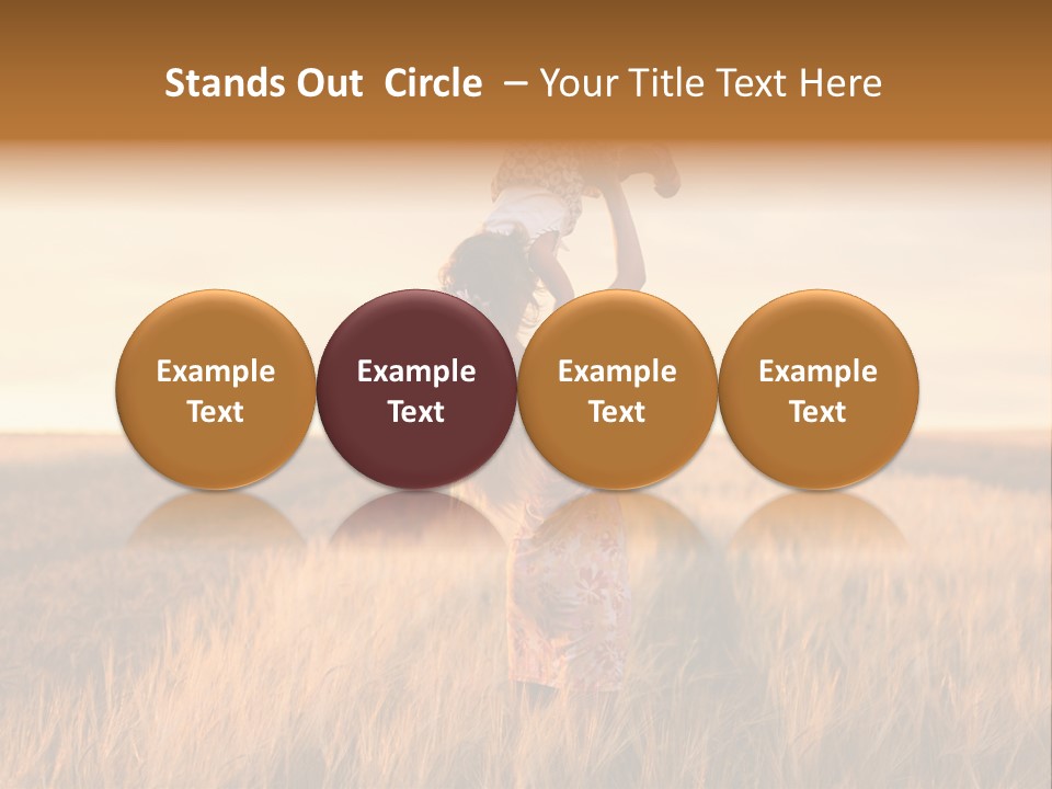 Mother Wheat Happy PowerPoint Template