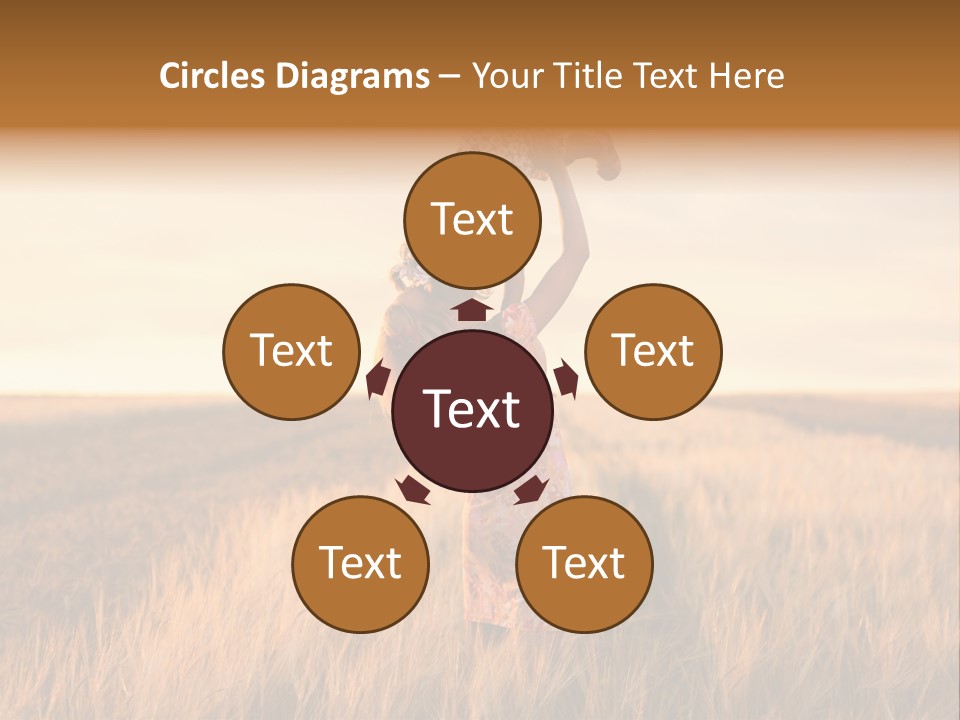 Mother Wheat Happy PowerPoint Template