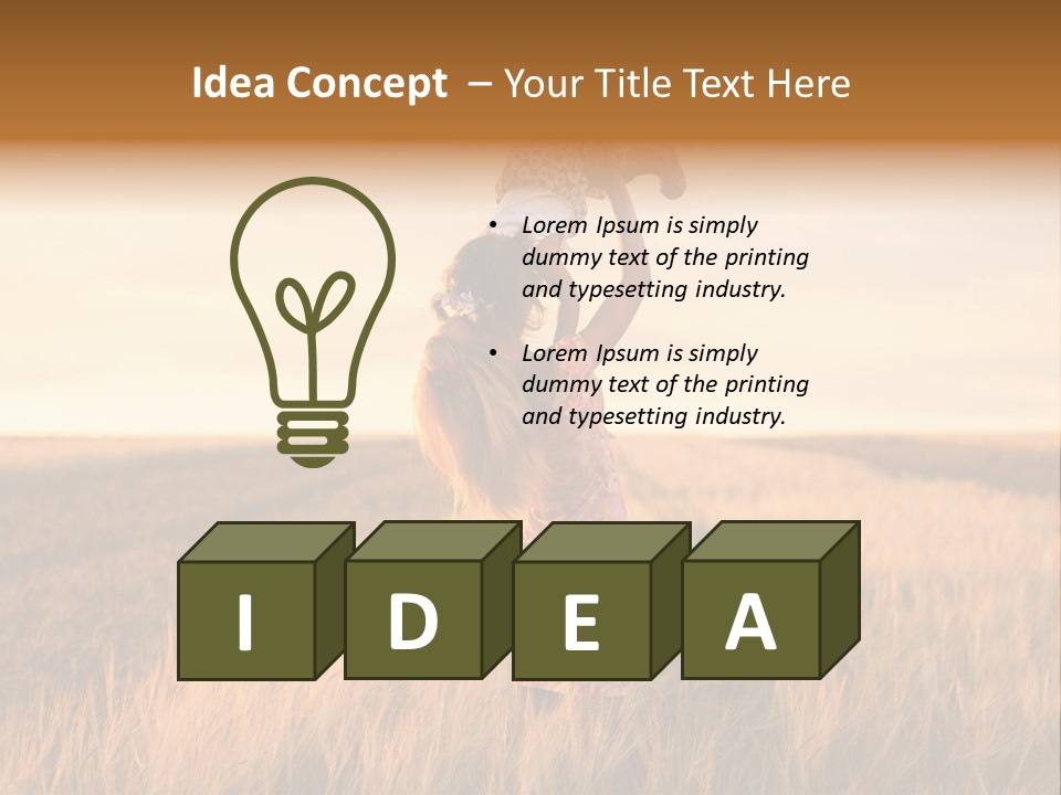 Mother Wheat Happy PowerPoint Template