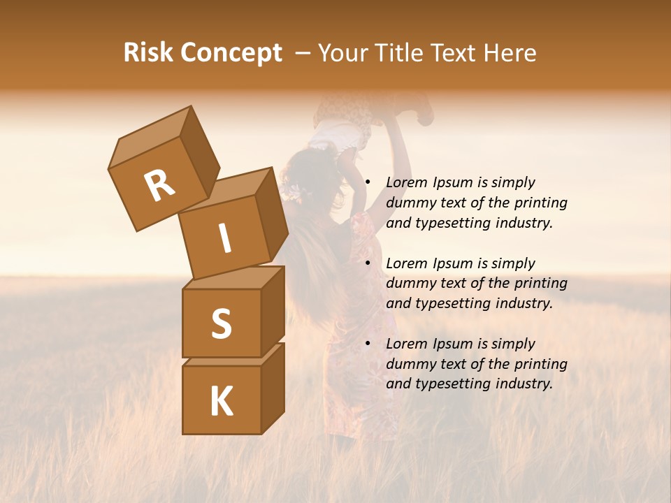 Mother Wheat Happy PowerPoint Template