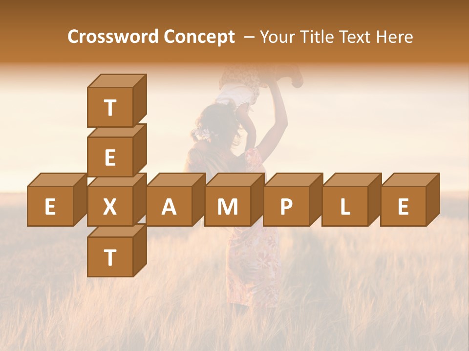 Mother Wheat Happy PowerPoint Template