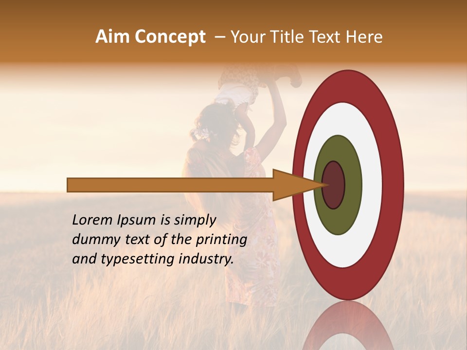 Mother Wheat Happy PowerPoint Template