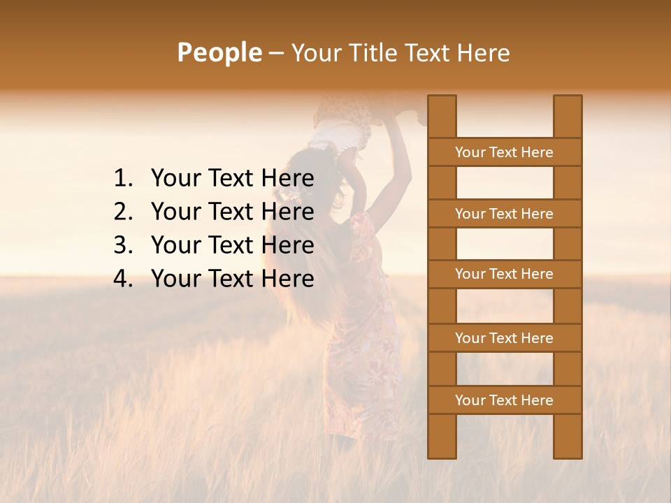 Mother Wheat Happy PowerPoint Template