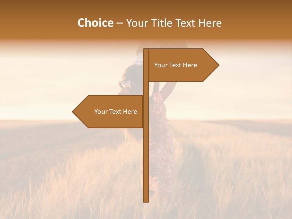 Mother Wheat Happy PowerPoint Template