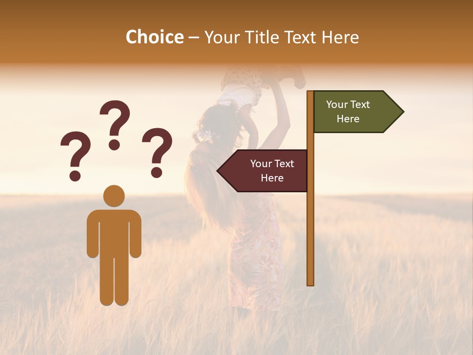 Mother Wheat Happy PowerPoint Template