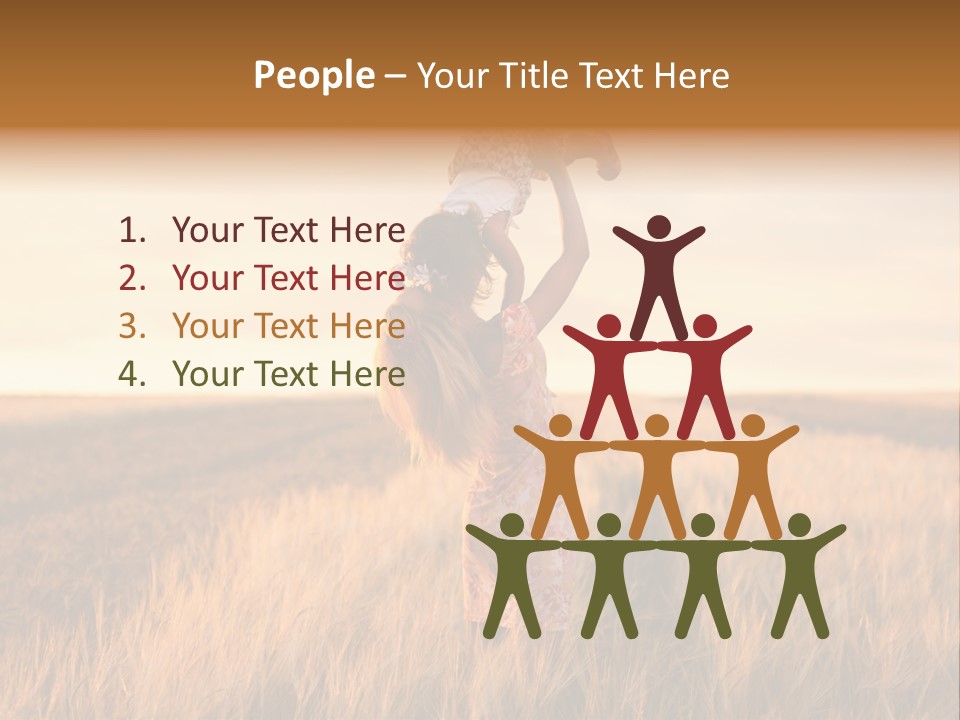 Mother Wheat Happy PowerPoint Template