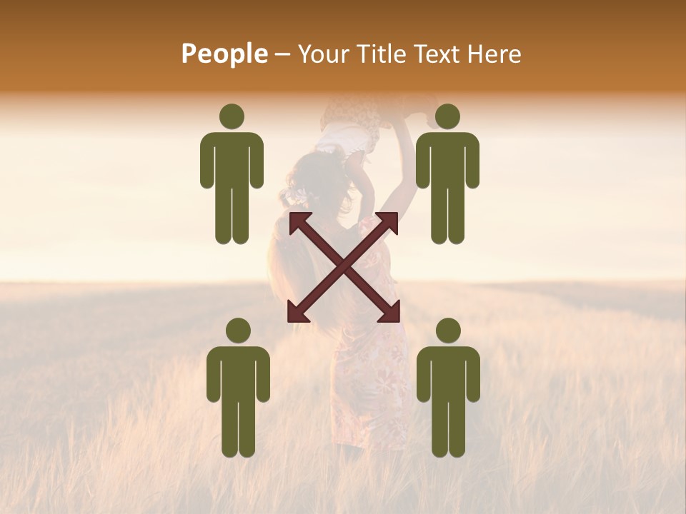 Mother Wheat Happy PowerPoint Template