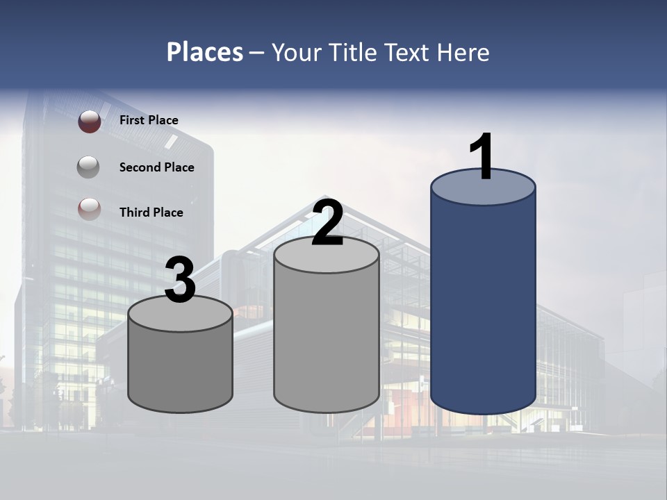 Blueprint Architectural Facade PowerPoint Template