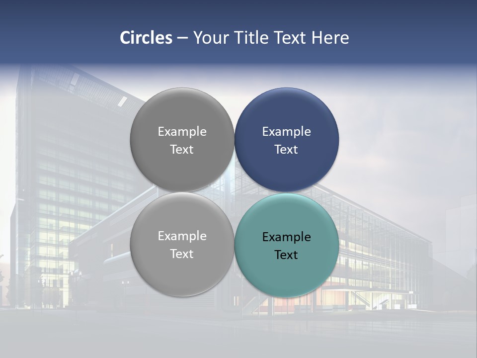 Blueprint Architectural Facade PowerPoint Template