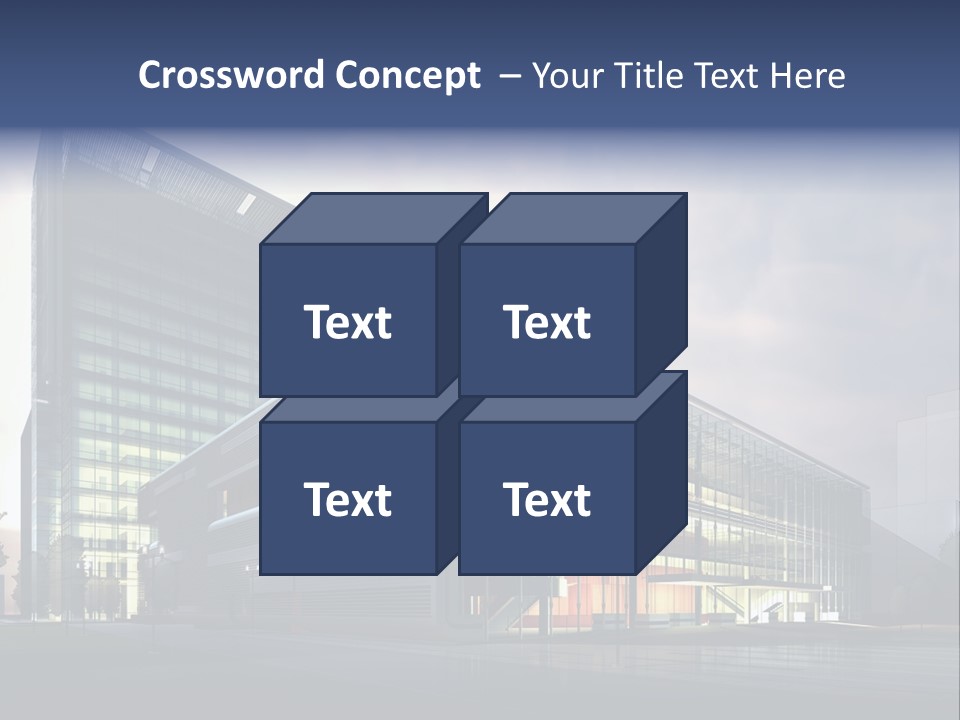 Blueprint Architectural Facade PowerPoint Template