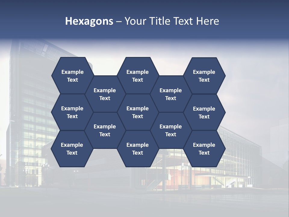 Blueprint Architectural Facade PowerPoint Template