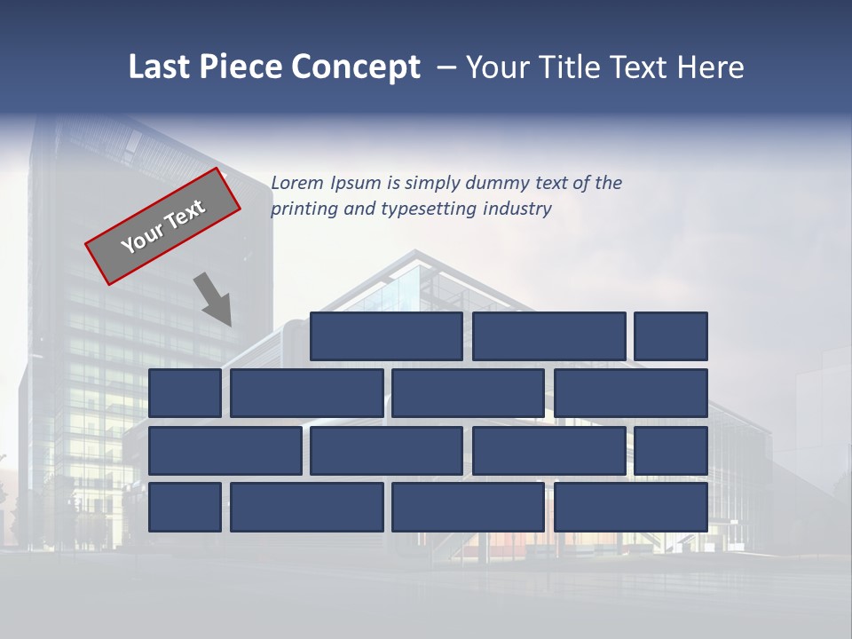 Blueprint Architectural Facade PowerPoint Template