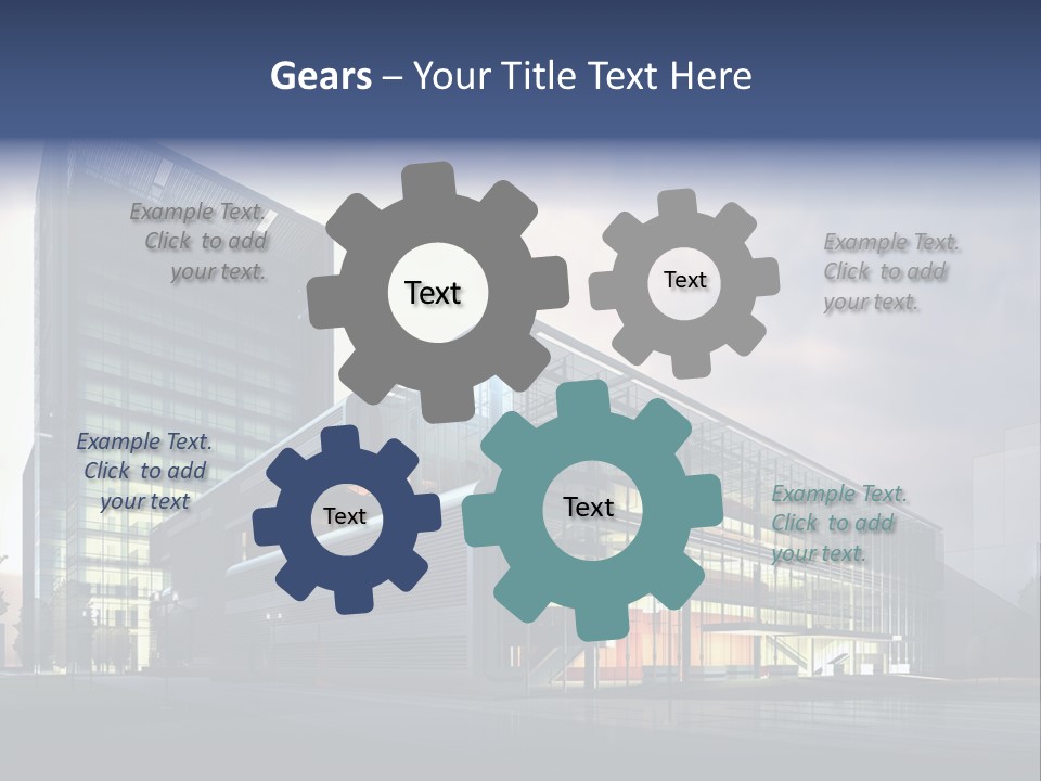 Blueprint Architectural Facade PowerPoint Template