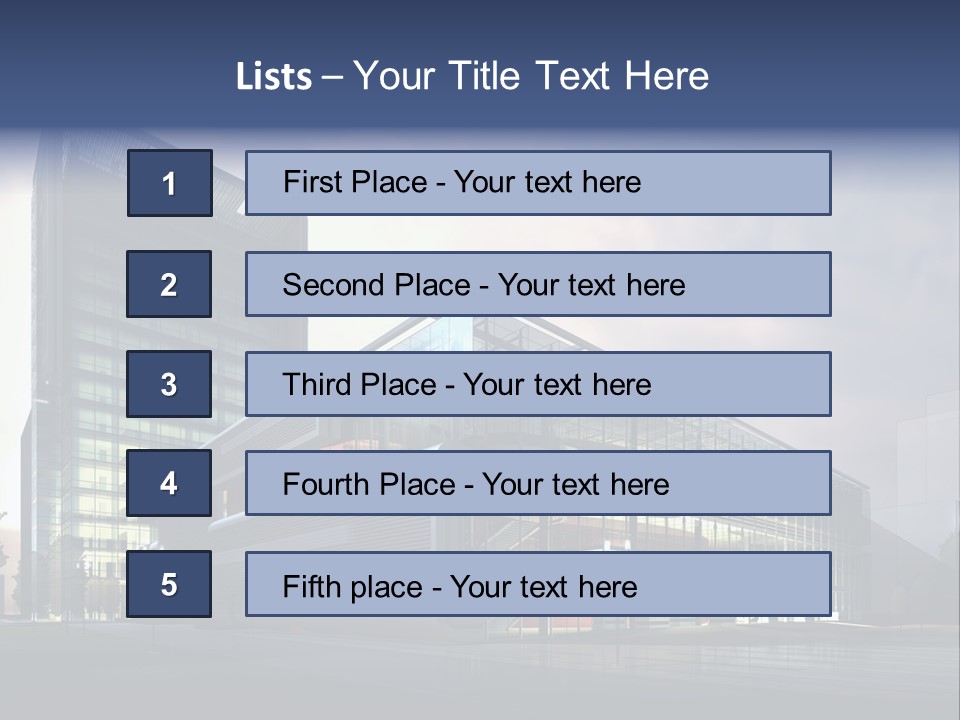Blueprint Architectural Facade PowerPoint Template