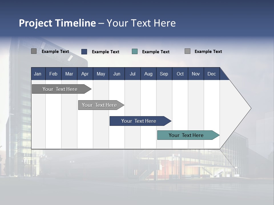 Blueprint Architectural Facade PowerPoint Template