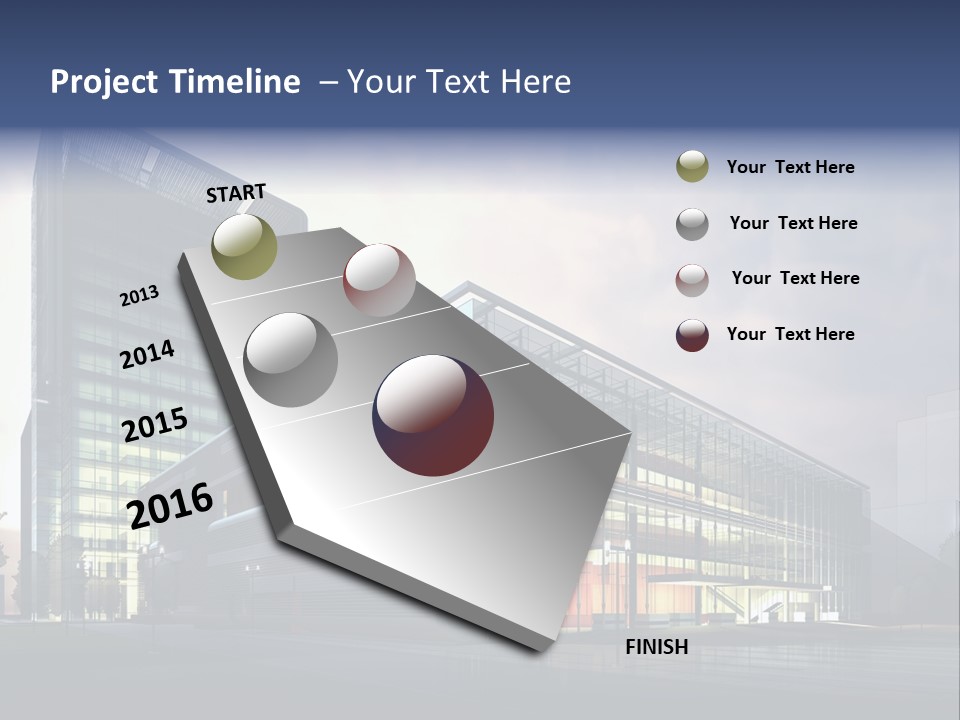 Blueprint Architectural Facade PowerPoint Template