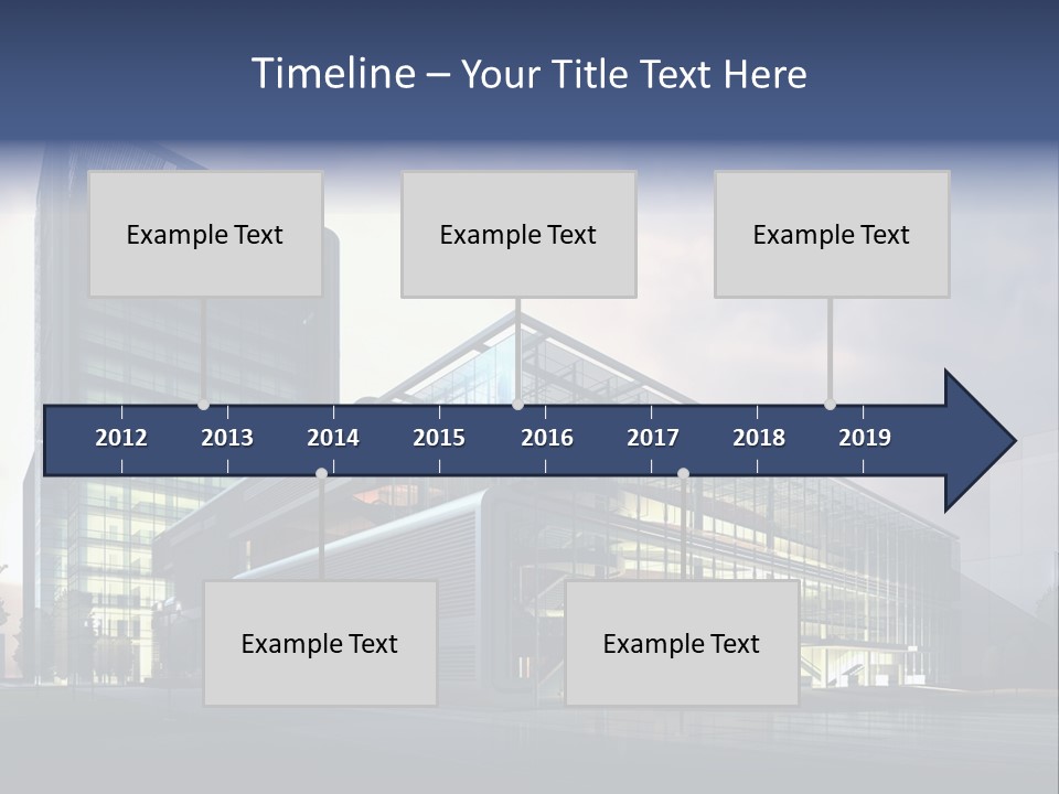 Blueprint Architectural Facade PowerPoint Template