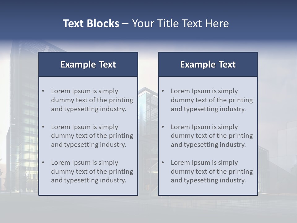 Blueprint Architectural Facade PowerPoint Template