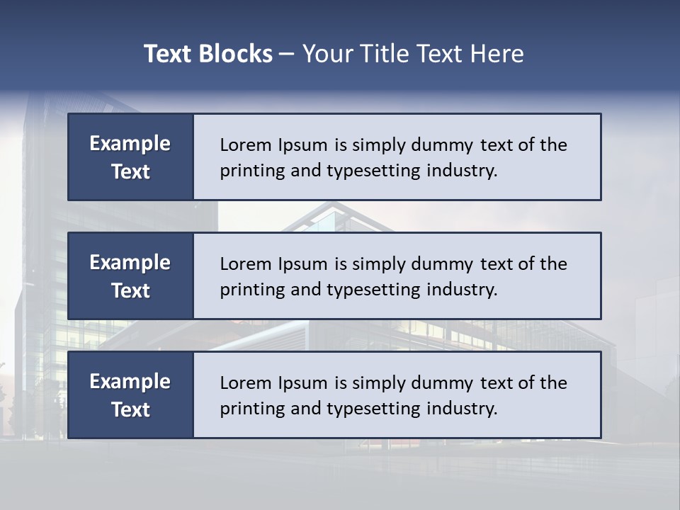 Blueprint Architectural Facade PowerPoint Template