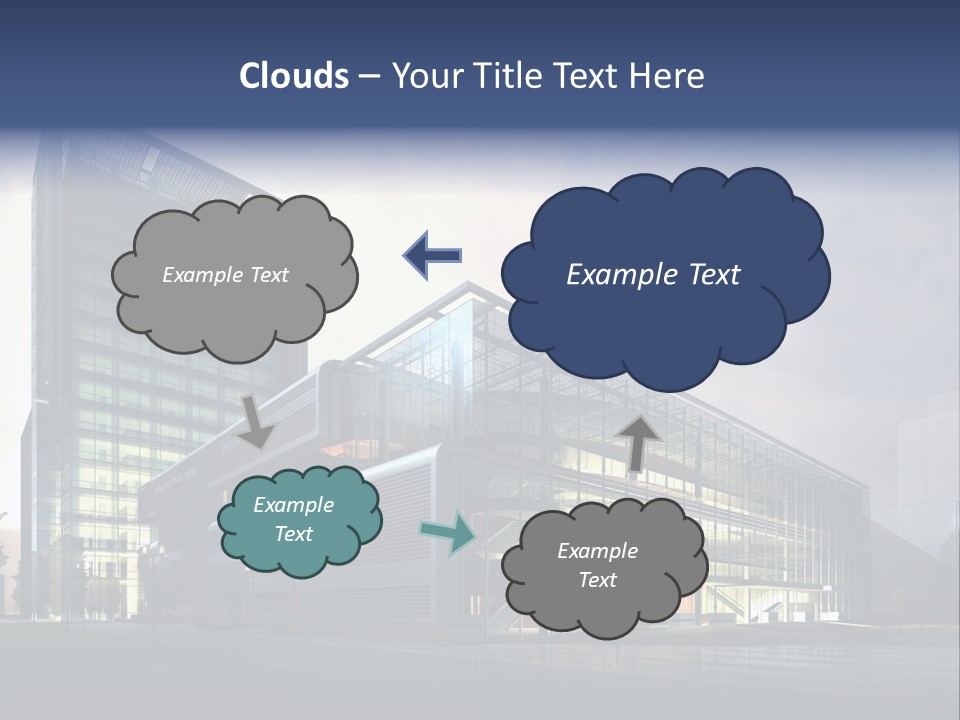 Blueprint Architectural Facade PowerPoint Template