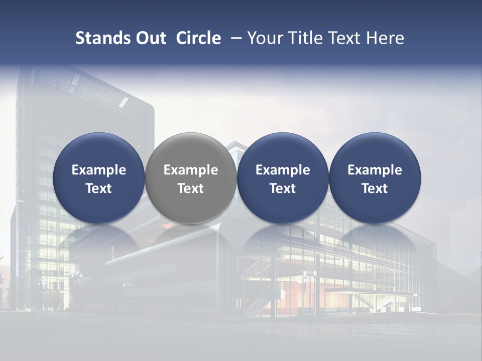 Blueprint Architectural Facade PowerPoint Template