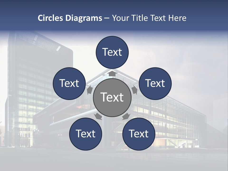 Blueprint Architectural Facade PowerPoint Template