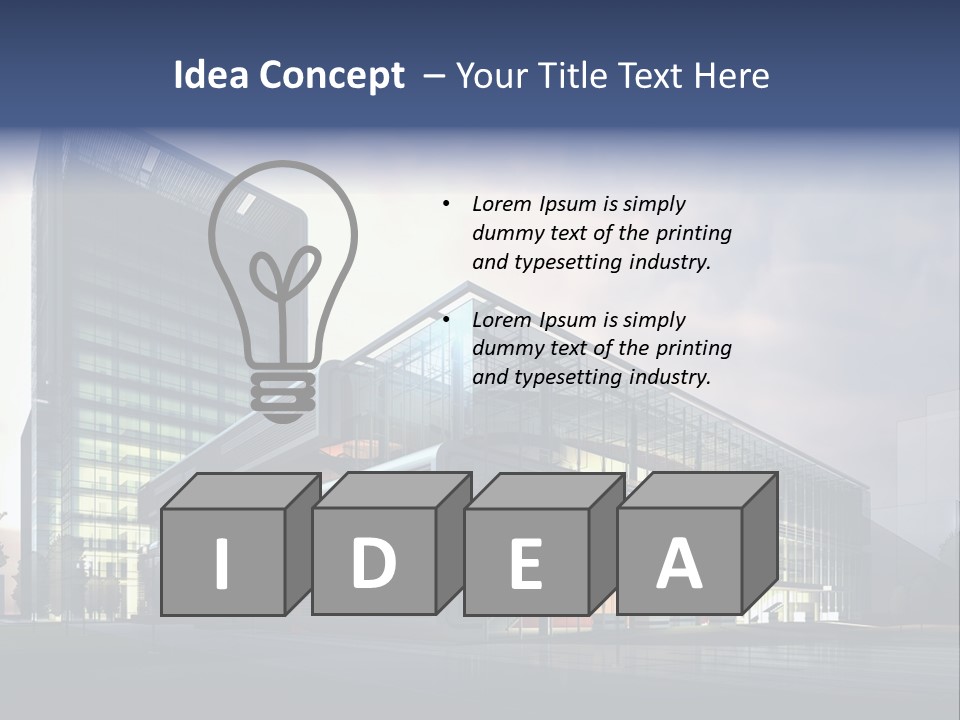 Blueprint Architectural Facade PowerPoint Template