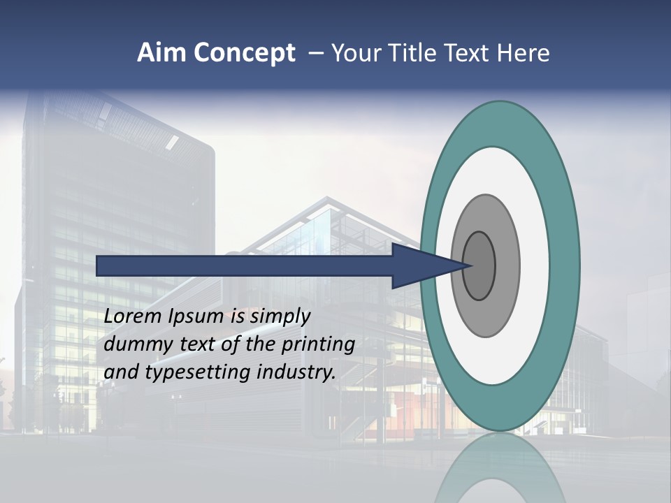 Blueprint Architectural Facade PowerPoint Template