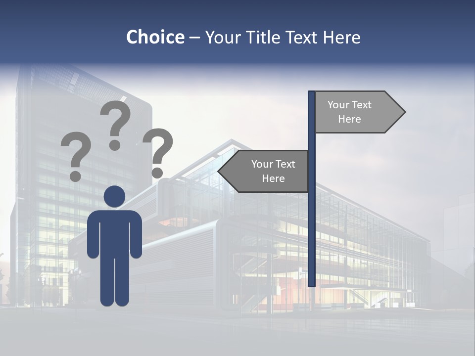 Blueprint Architectural Facade PowerPoint Template
