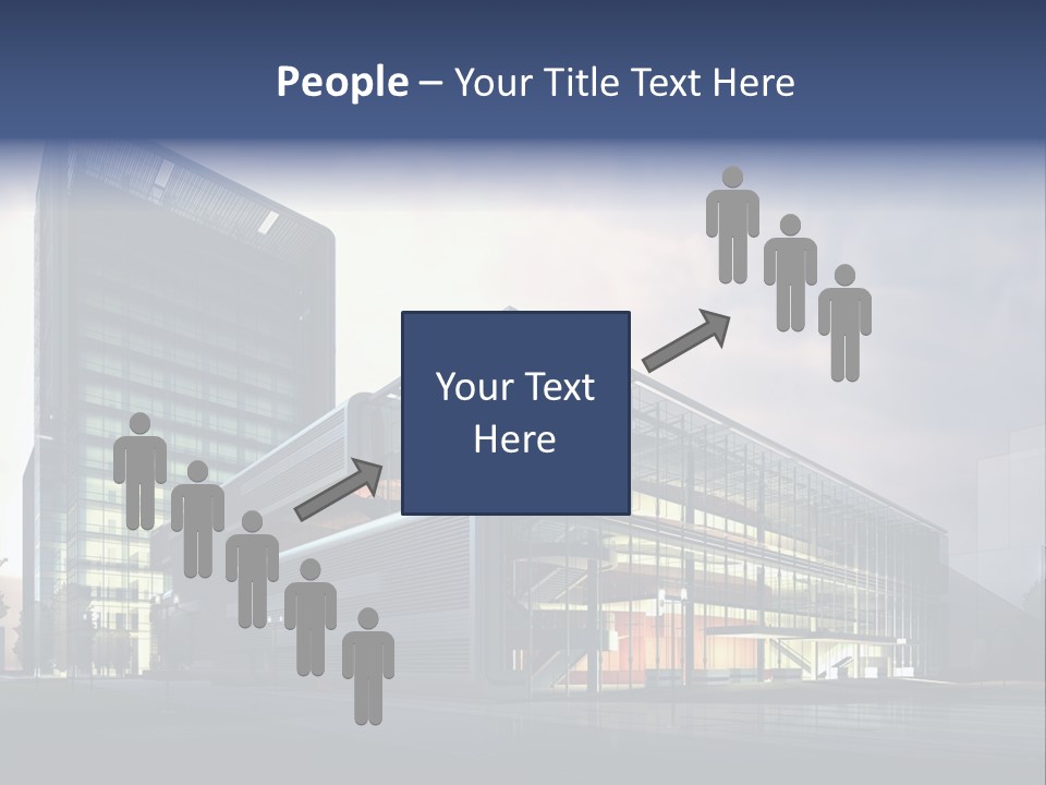 Blueprint Architectural Facade PowerPoint Template