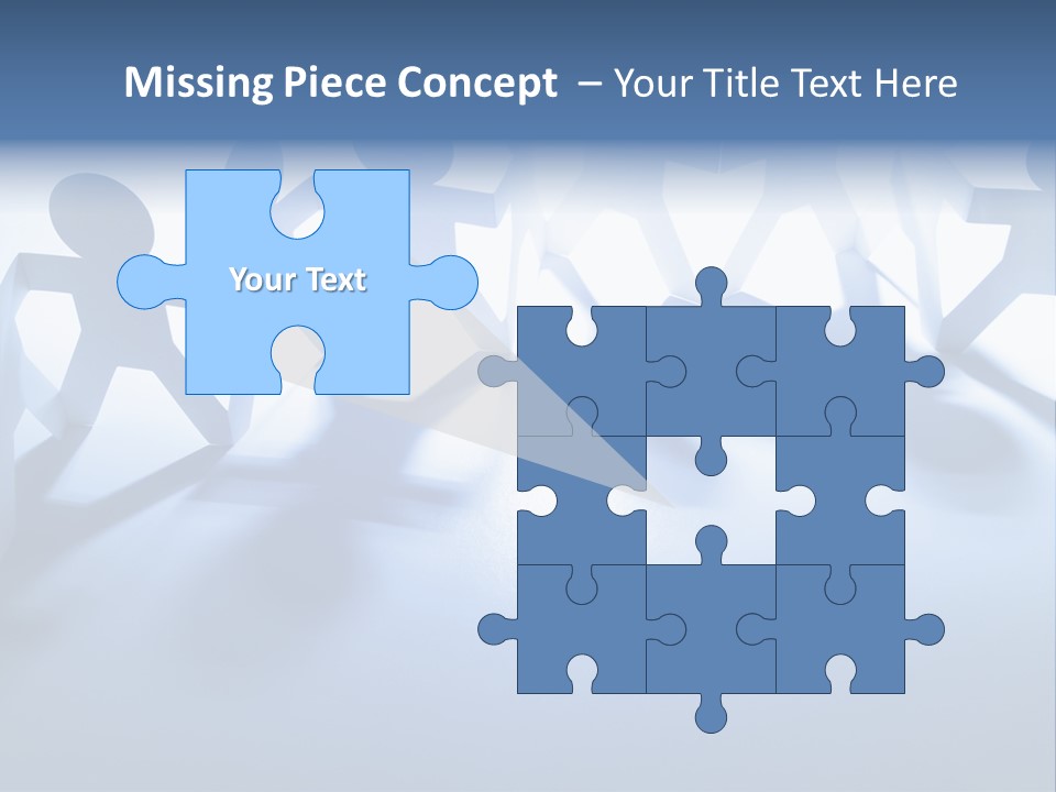 Holding Hands Paper Doll Teamwork PowerPoint Template